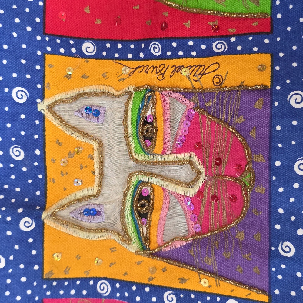Laurel Burch Fantasticats shoulder tote bag 20"L X 14"W - Picture 9 of 12